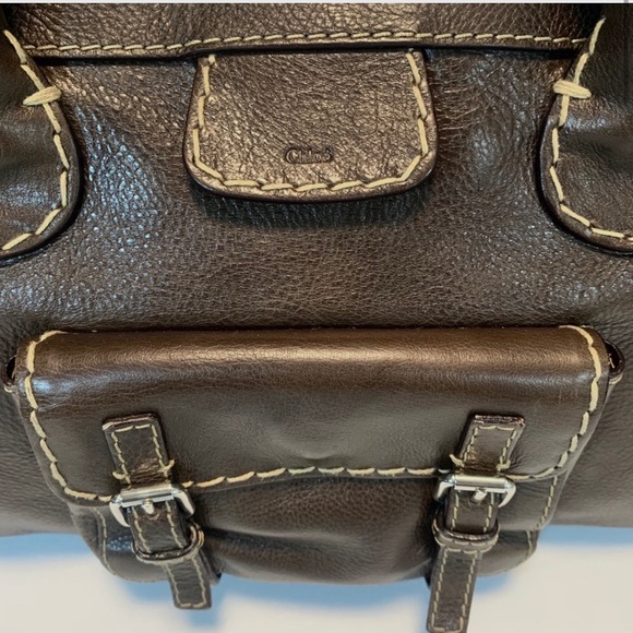 Chloe Edith Satchel Handbag in Dark Brown Leather - Picture 8 of 8